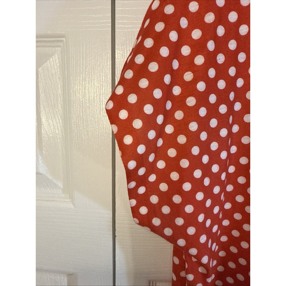 Disney Parks Women's Size XL Minnie Mouse Polka Dots Top‎ Red White Black - Picture 3 of 6